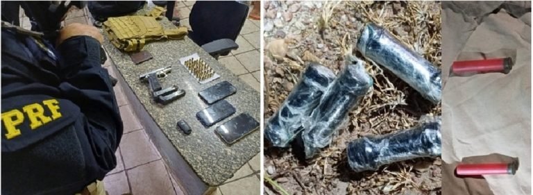 Arsenal e bombas na rodovia: PRF intercepta carro roubado na BR-304 e mobiliza BOPE em Mossoró