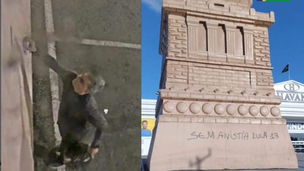 Estátua da Havan é pichada em Natal e Luciano Hang oferece recompensa de R$ 10 mil