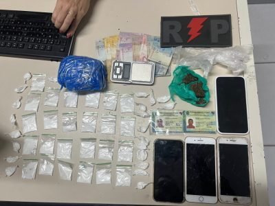 Polícia Militar prende casal suspeito de tráfico de drogas em Felipe Guerra no Oeste Potiguar