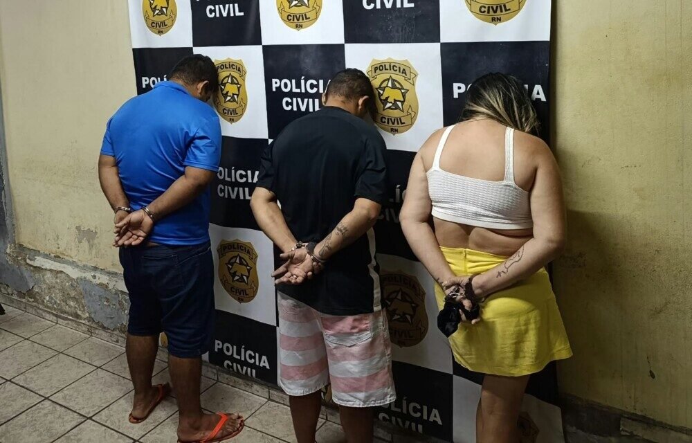 PRF prende dois homens e uma mulher com arsenal e explosivos na BR-304, em Mossoró