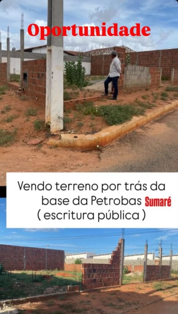 Vendo terreno de esquina no bairro Sumaré em Mossoró-RN